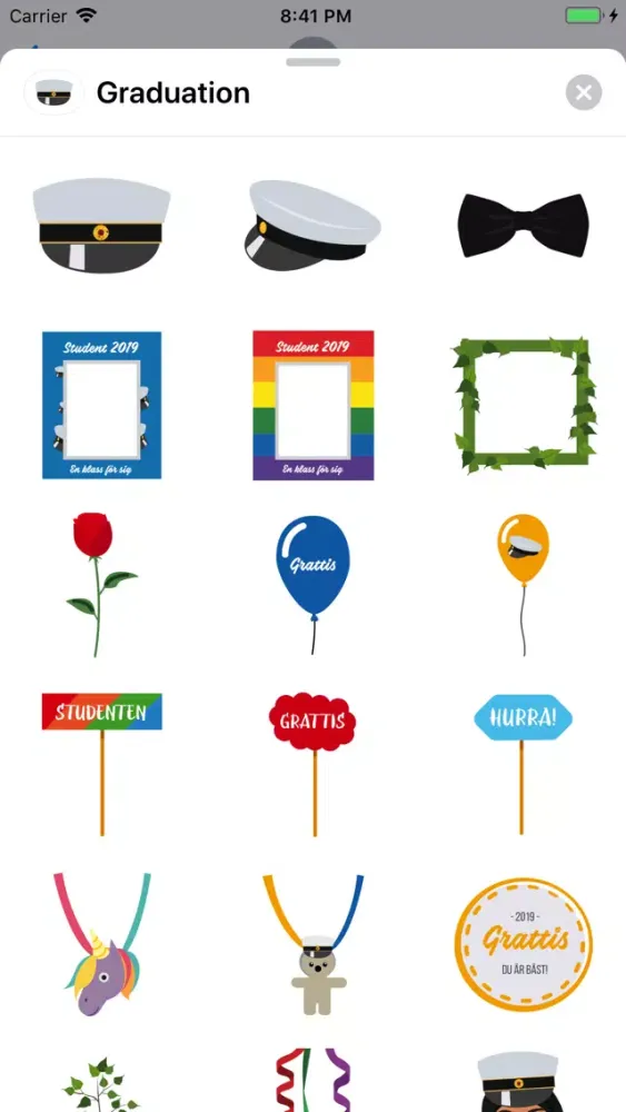 Illustrated Graduation Sticker Screenshots