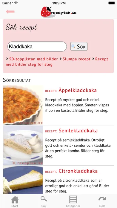 recepten.se Screenshots