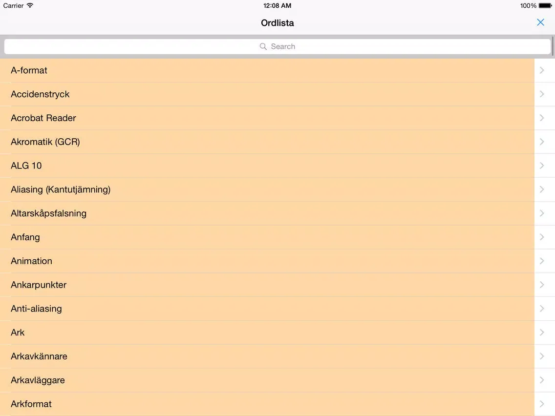 Tangkapan skrin PrePress Guide iPad 