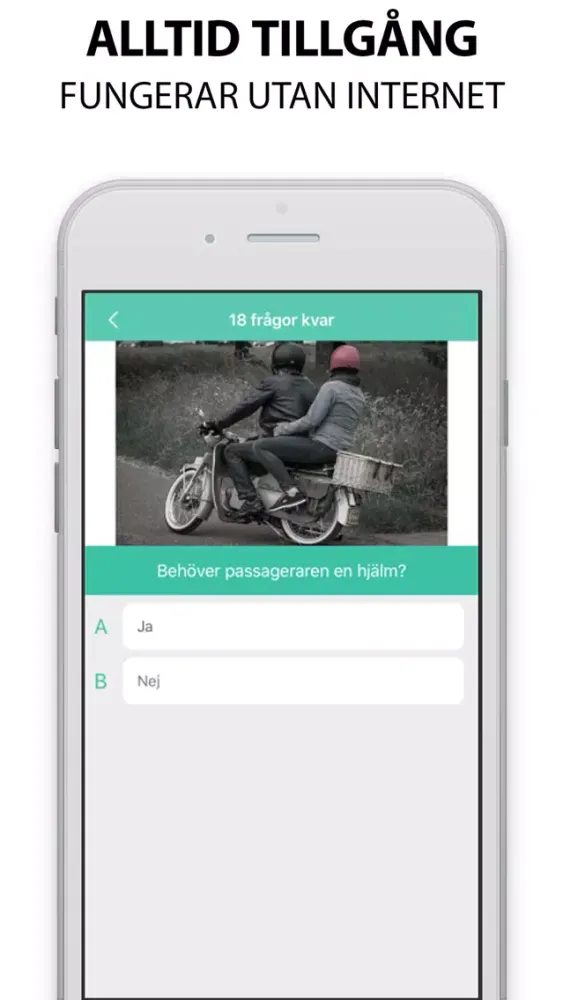 Capturas de tela do Teoriappen AM-Körkort Moped