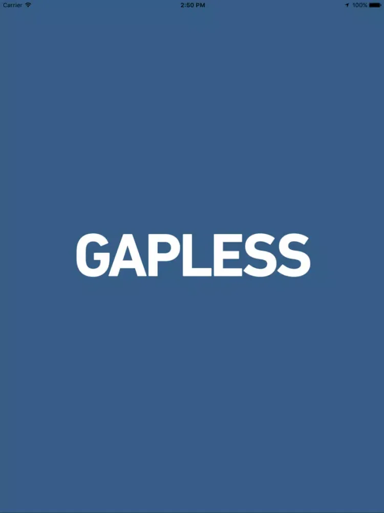 Tangkapan layar Gapless iPad 