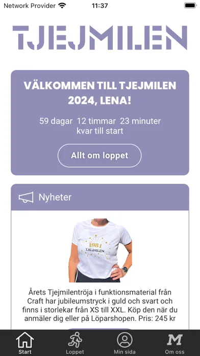 Capturas de pantalla de Tjejmilen