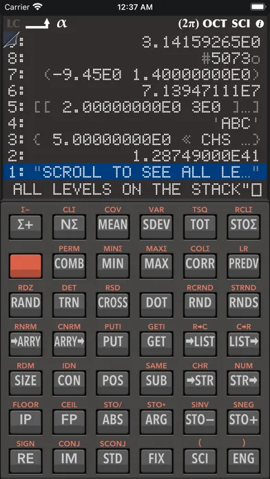 Capturas de pantalla de RPN 28x Calc