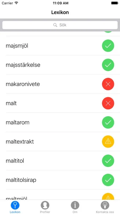 Captures d'écran de Ingredienslexikon
