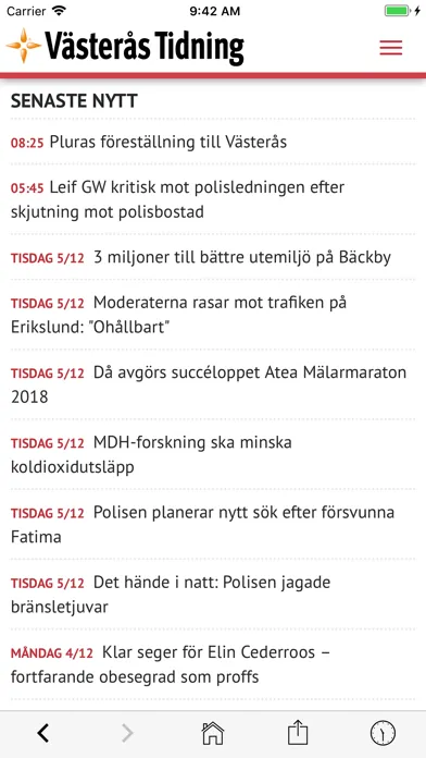Västerås Tidning स्क्रीनशॉट