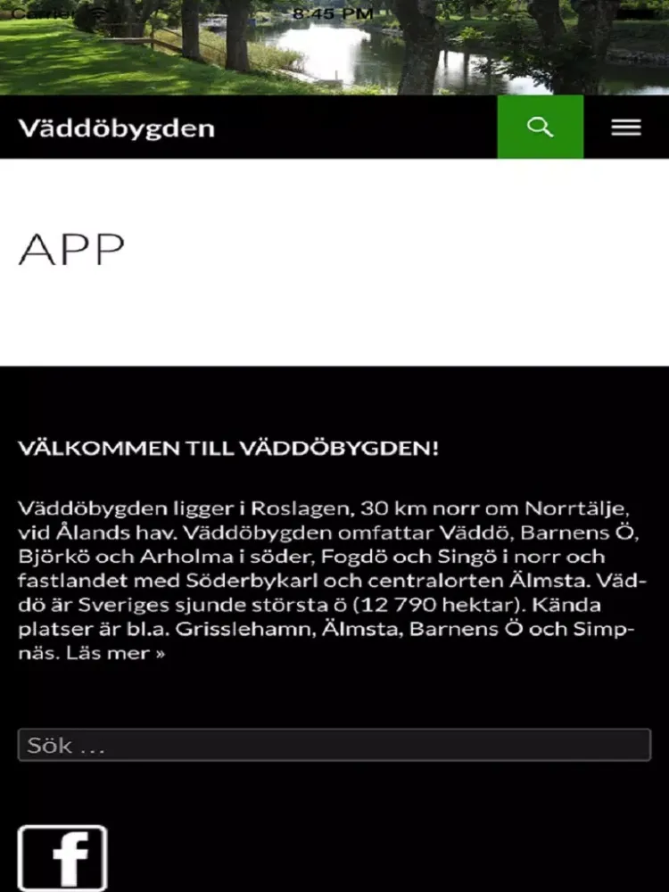 Väddöbygdens officiella app iPad 应用截图