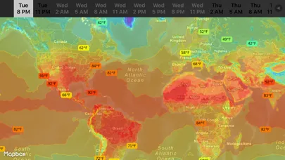 Capturas de tela do WeatherMap+