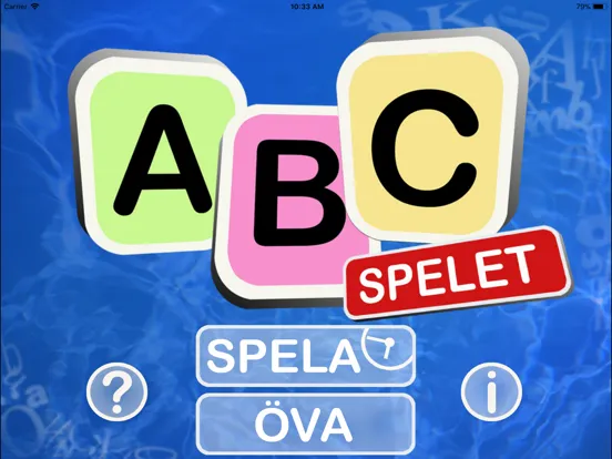 Tangkapan skrin ABC-spelet iPad 