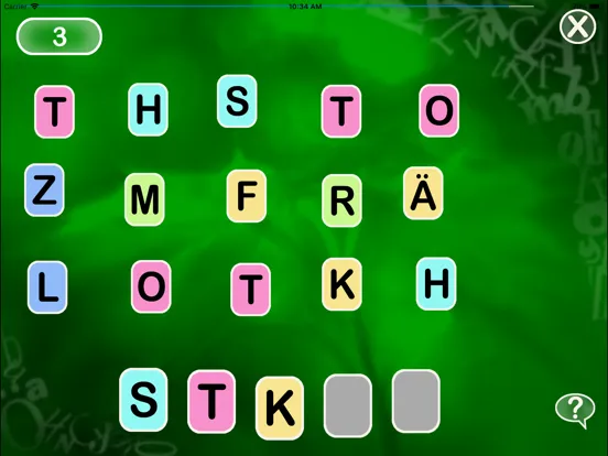 Tangkapan skrin ABC-spelet iPad 