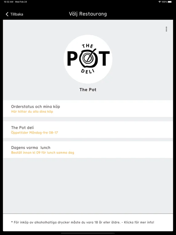 Tangkapan layar The Pot iPad 