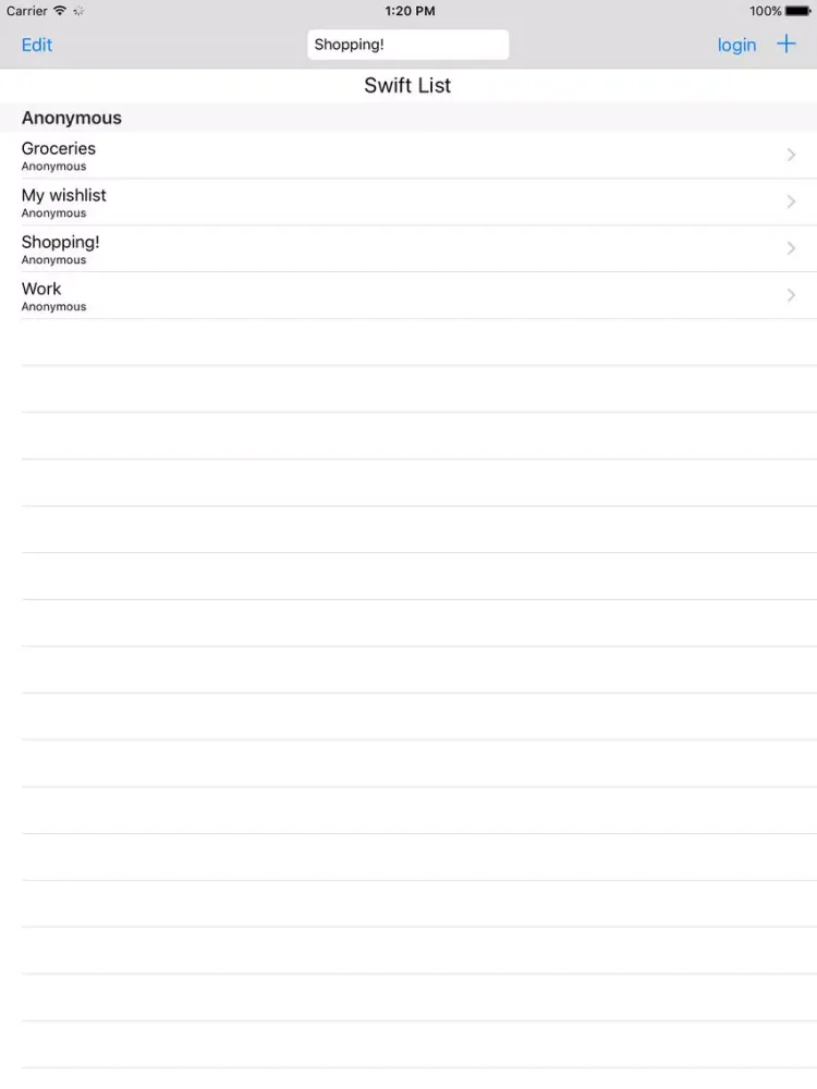 Capturas de pantalla de Swift List, The easiest way to share lists on your Phone iPad 