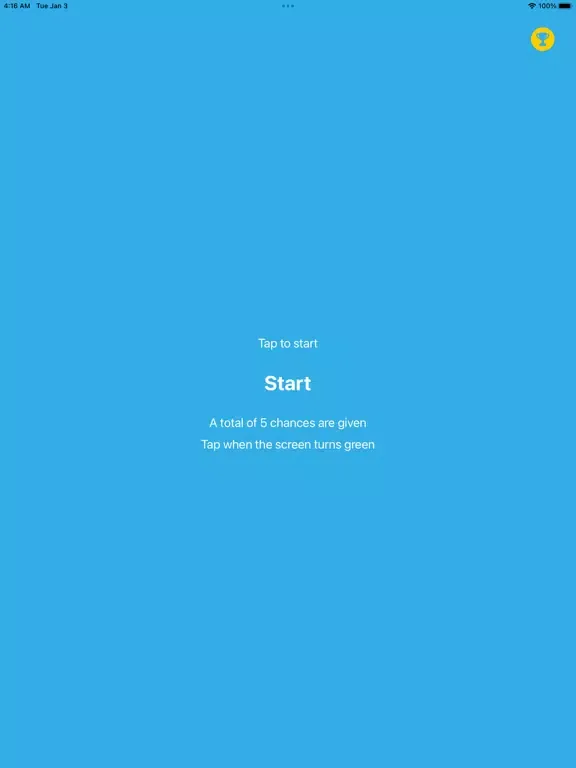 Reaction Time Test Touch iPad  스크린샷