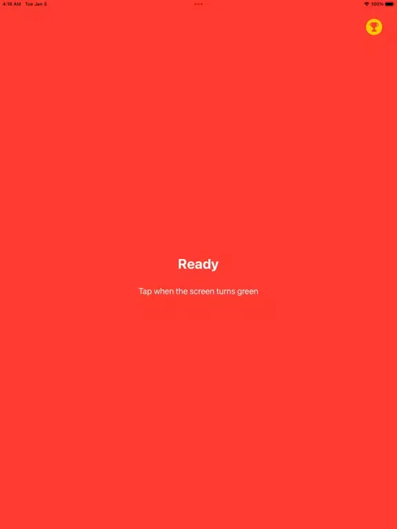 Reaction Time Test Touch iPad  스크린샷