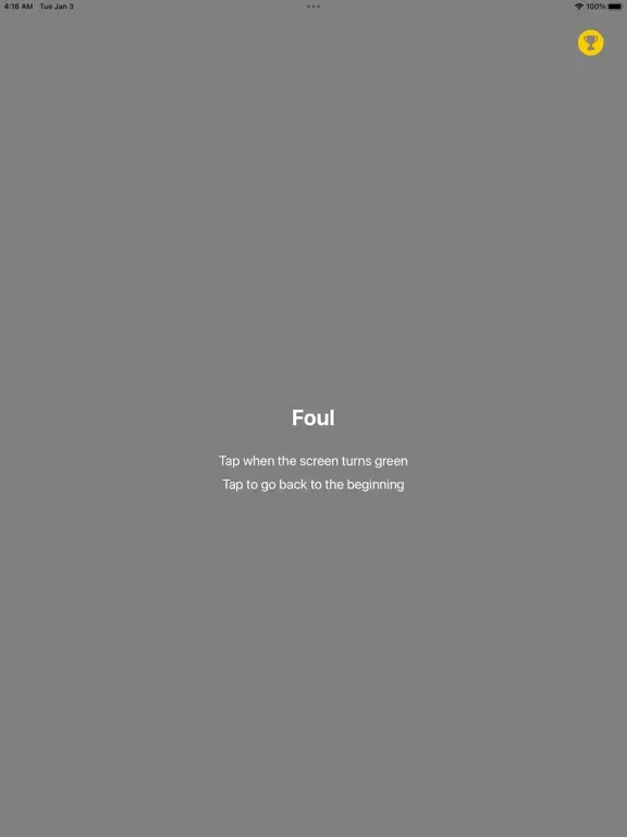 Reaction Time Test Touch iPad  스크린샷