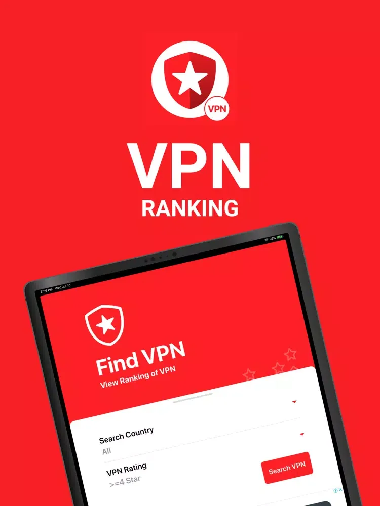 Zrzuty ekranu VPN Ranking:Super vpn List iPad 