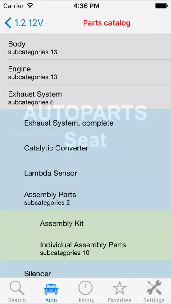 Autoparts for Seat应用截图