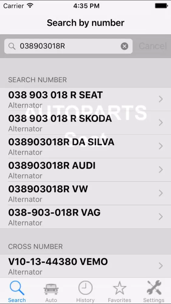 Autoparts for Seat应用截图