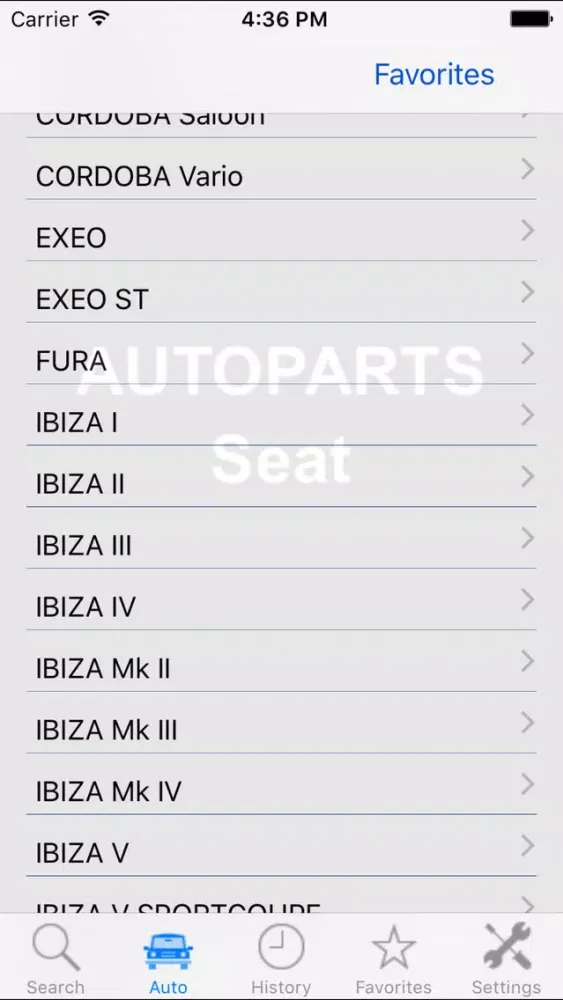 Autoparts for Seat应用截图