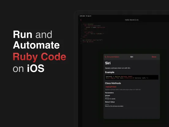 ภาพหน้าจอของ Rubyist - Ruby Scripting iPad 