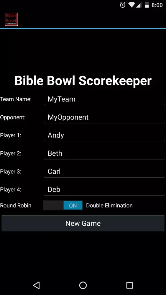 Bible Bowl Scorekeeper Screenshots