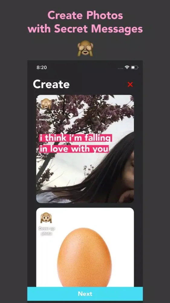 Ảnh chụp màn hình của Secpix: Create Secret Messages