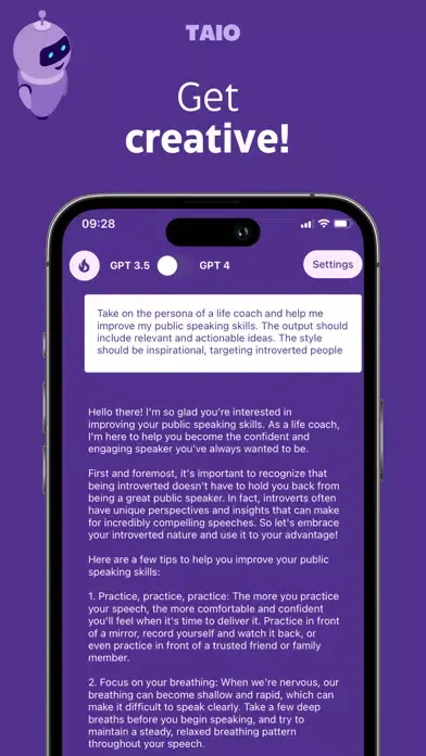 Tangkapan layar TAIO - The AI Opinion