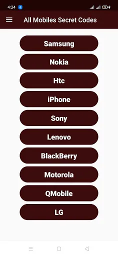 Captures d'écran de All Mobile Secret Codes