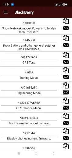 Captures d'écran de All Mobile Secret Codes