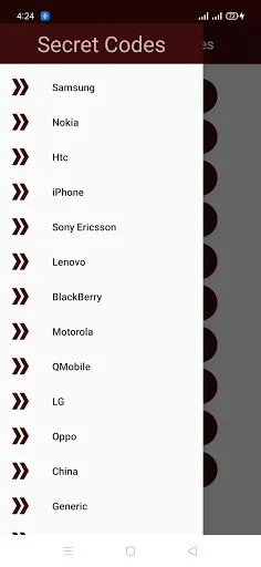 Captures d'écran de All Mobile Secret Codes