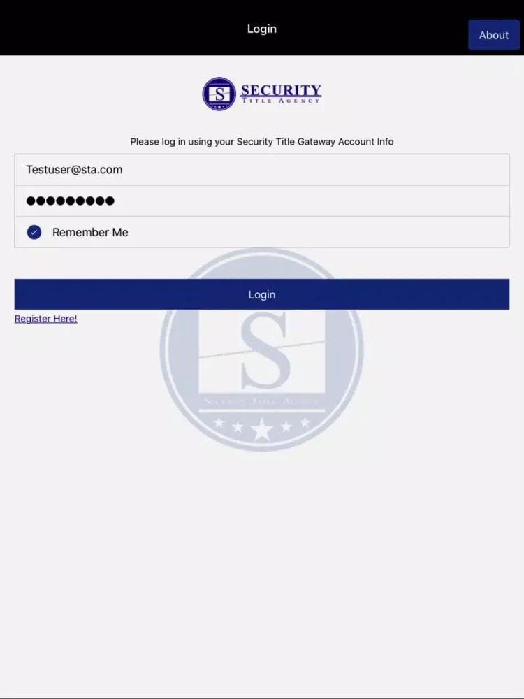 Security Title Gateway iPad 应用截图