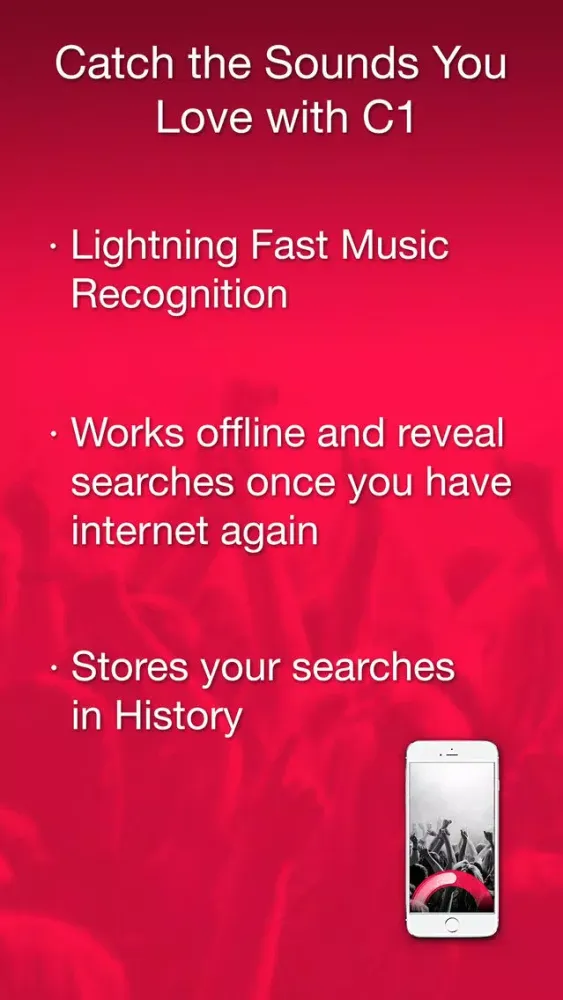 Capturas de tela do C1 - Streaming Music Discovery