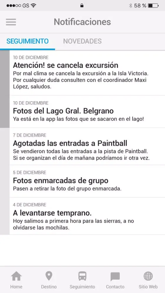 Captures d'écran de Recrear Turismo