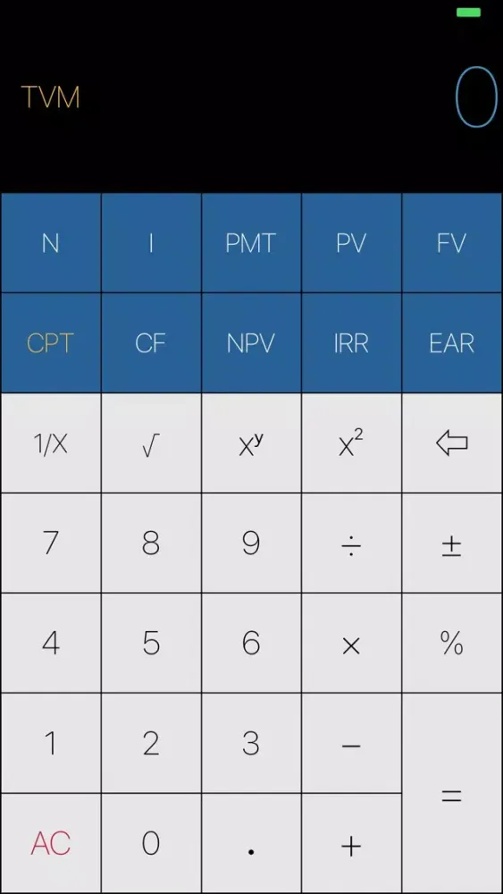 FinancialCal TVM スクリーンショット