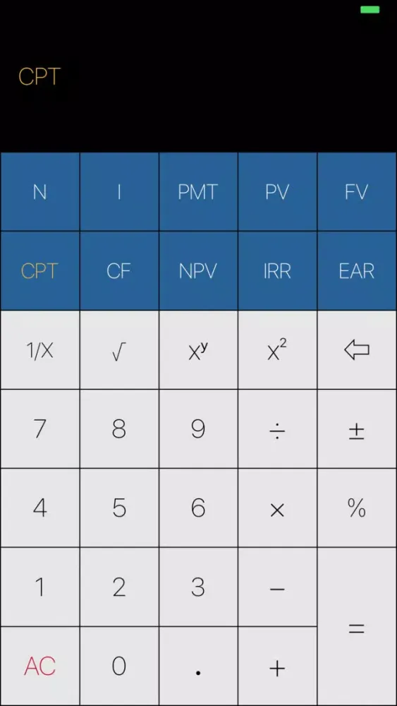 FinancialCal TVM スクリーンショット