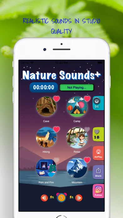 ภาพหน้าจอของ Nature Sounds +