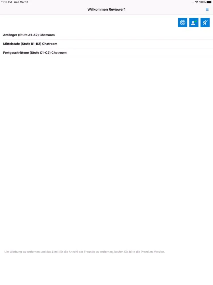 تصاویر German Learning Chat Room iPad 