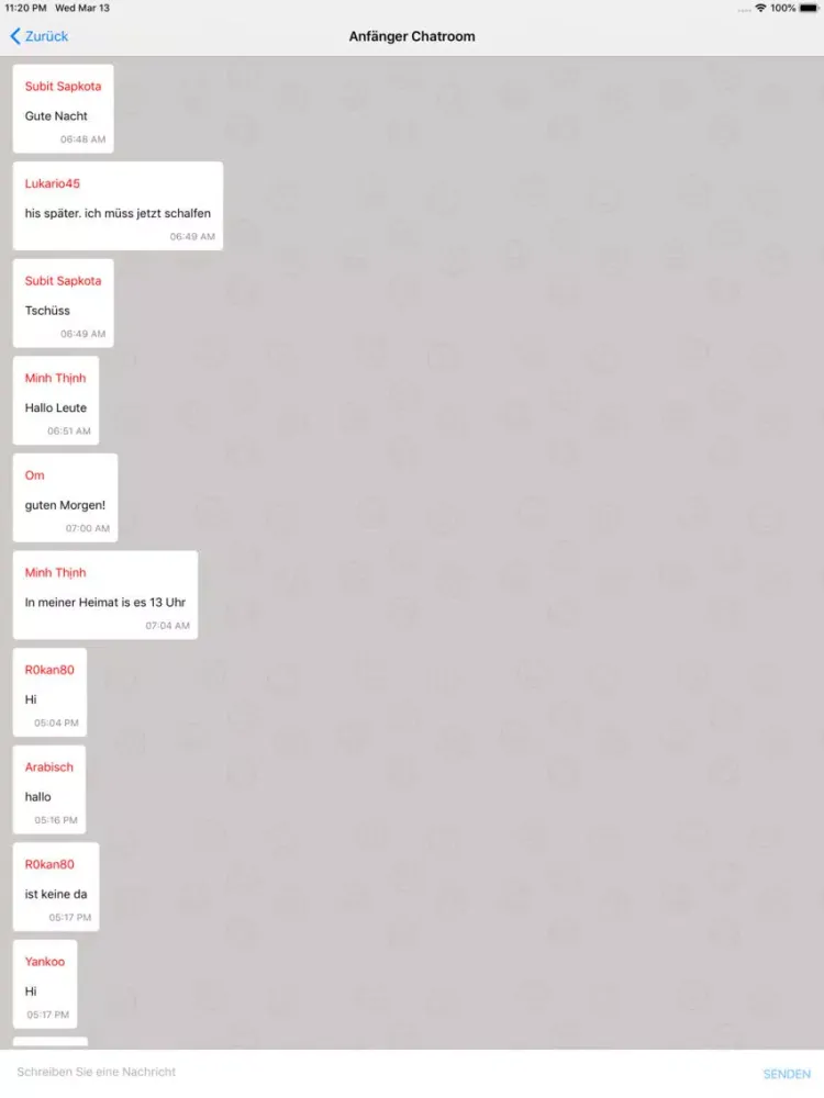 تصاویر German Learning Chat Room iPad 