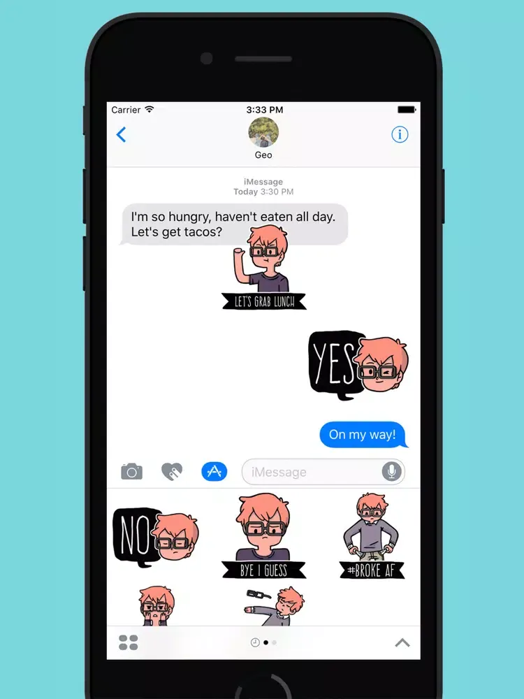 Скриншоты Millennial Computer Guy Stickers iPad 