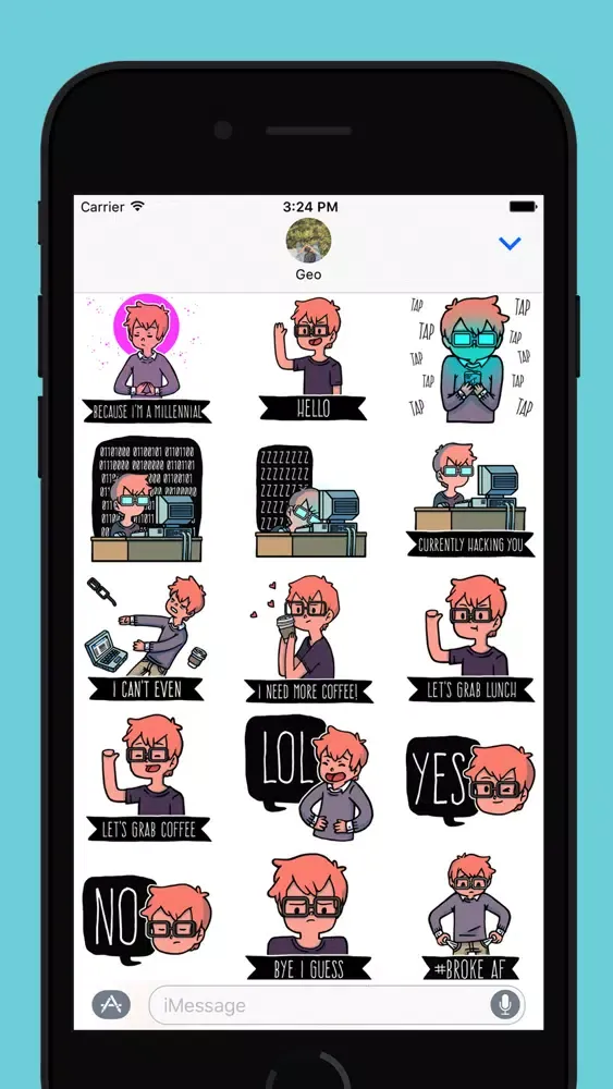 Скриншоты Millennial Computer Guy Stickers