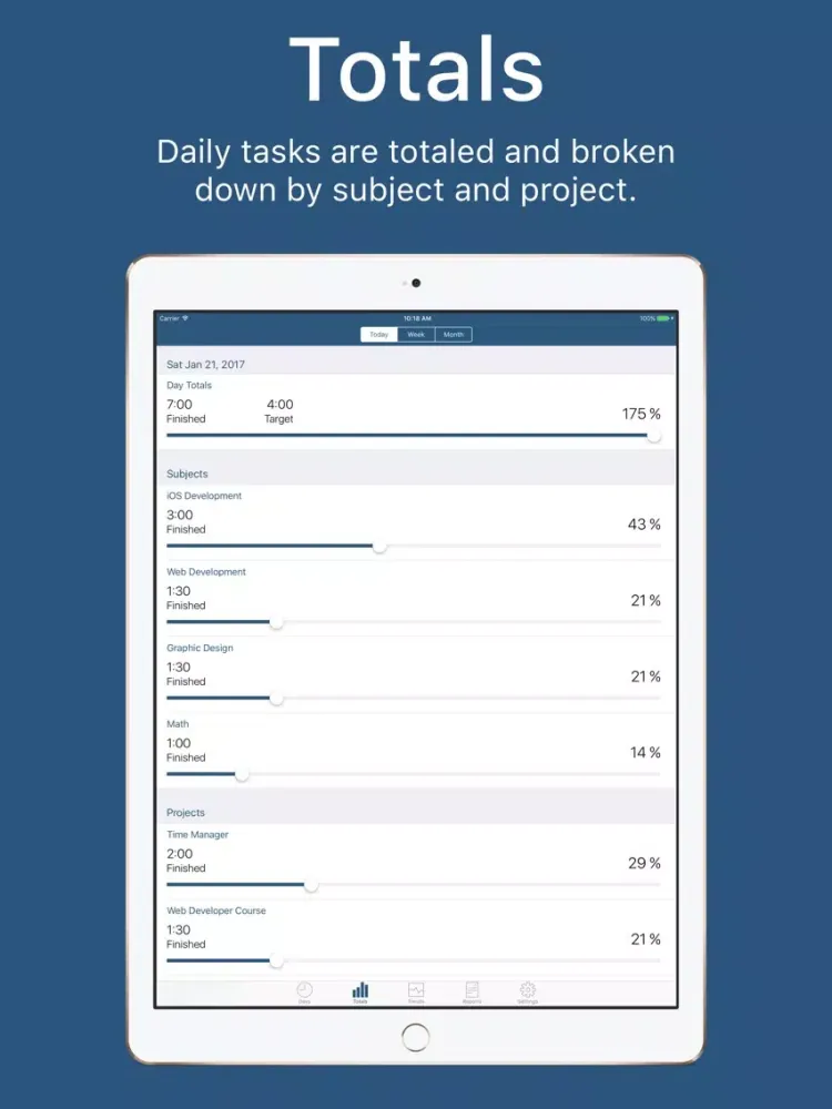 Time Manager - Daily Time Tracker iPad  Ekran Görüntüleri