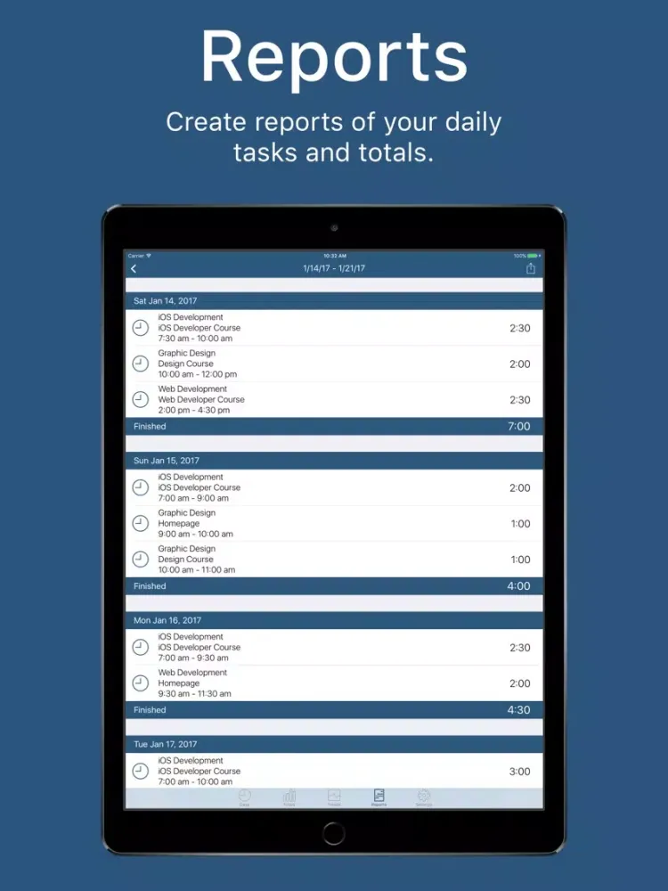 Time Manager - Daily Time Tracker iPad  Ekran Görüntüleri
