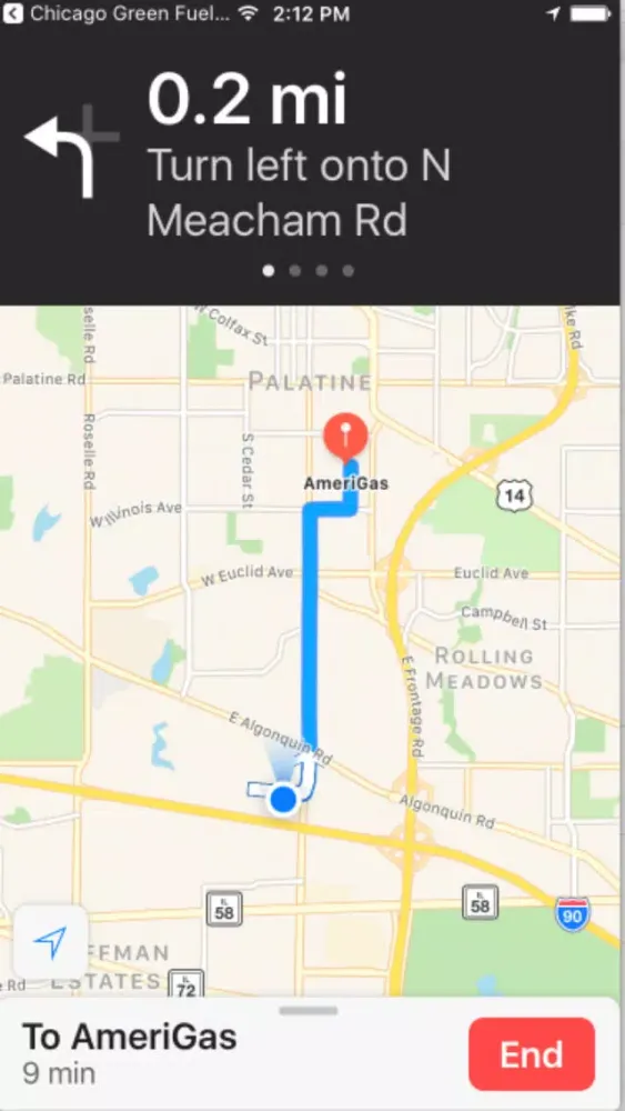 Tangkapan skrin Chicago Green Fuel Finder Free