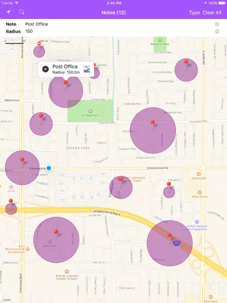 Captures d'écran de Easy Location Reminder Clear iPad 