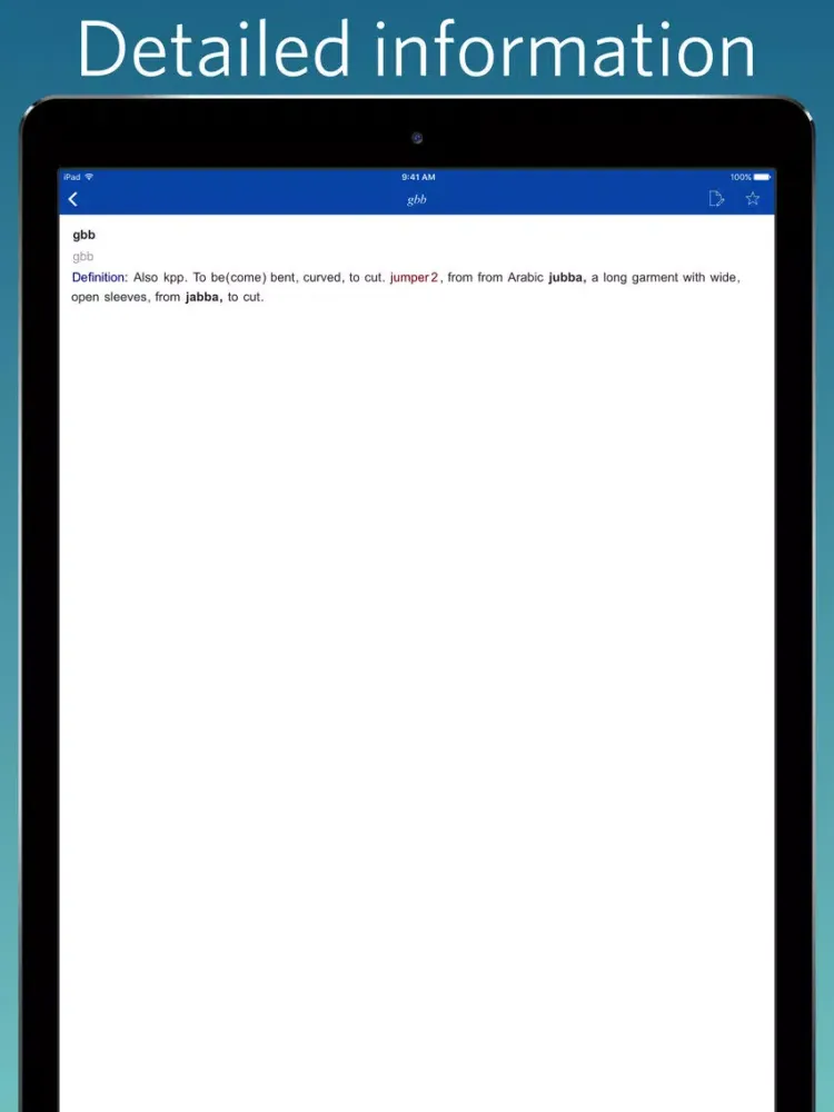 Capturas de pantalla de Semitic Root Dictionary iPad 