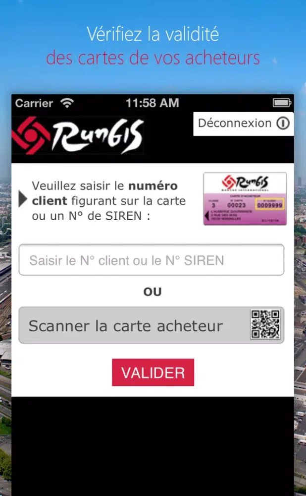 Captures d'écran de Rungis Vérif