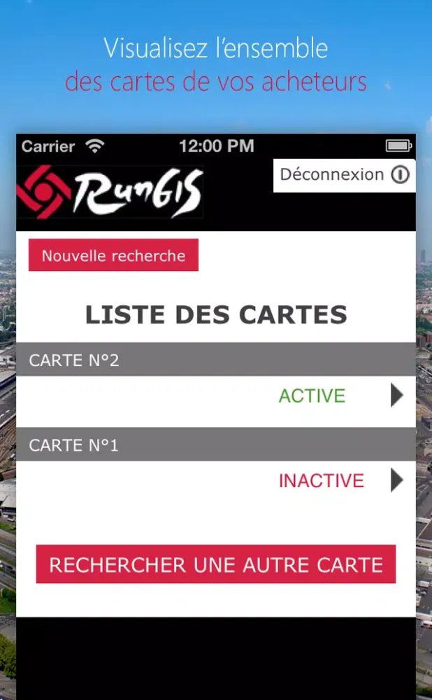 Captures d'écran de Rungis Vérif