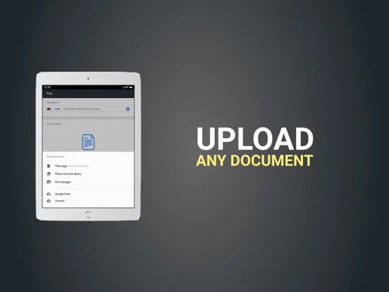 Capturas de tela do FAX online - Send FAX online iPad 