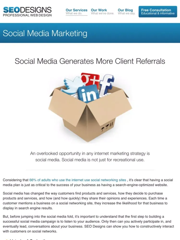 SEO Designs iPad  Screenshots