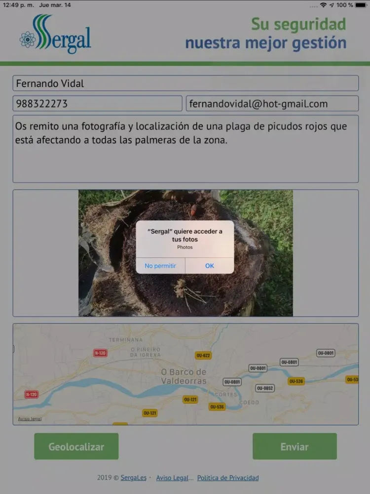 Capturas de pantalla de Sergal iPad 