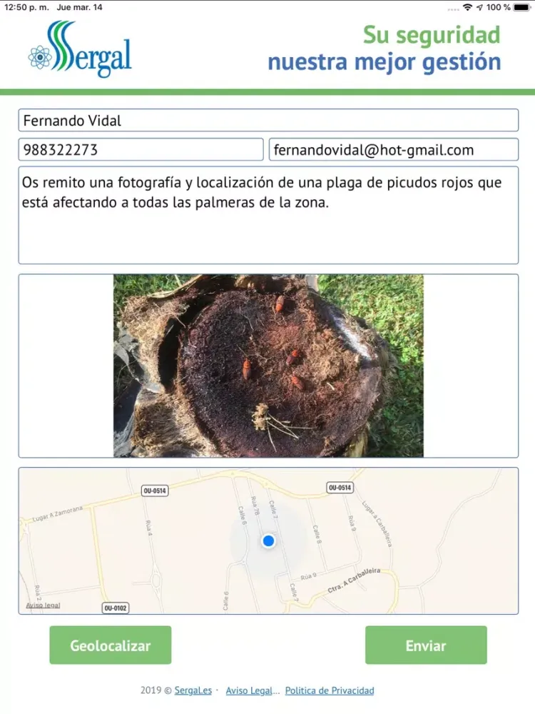 Capturas de pantalla de Sergal iPad 